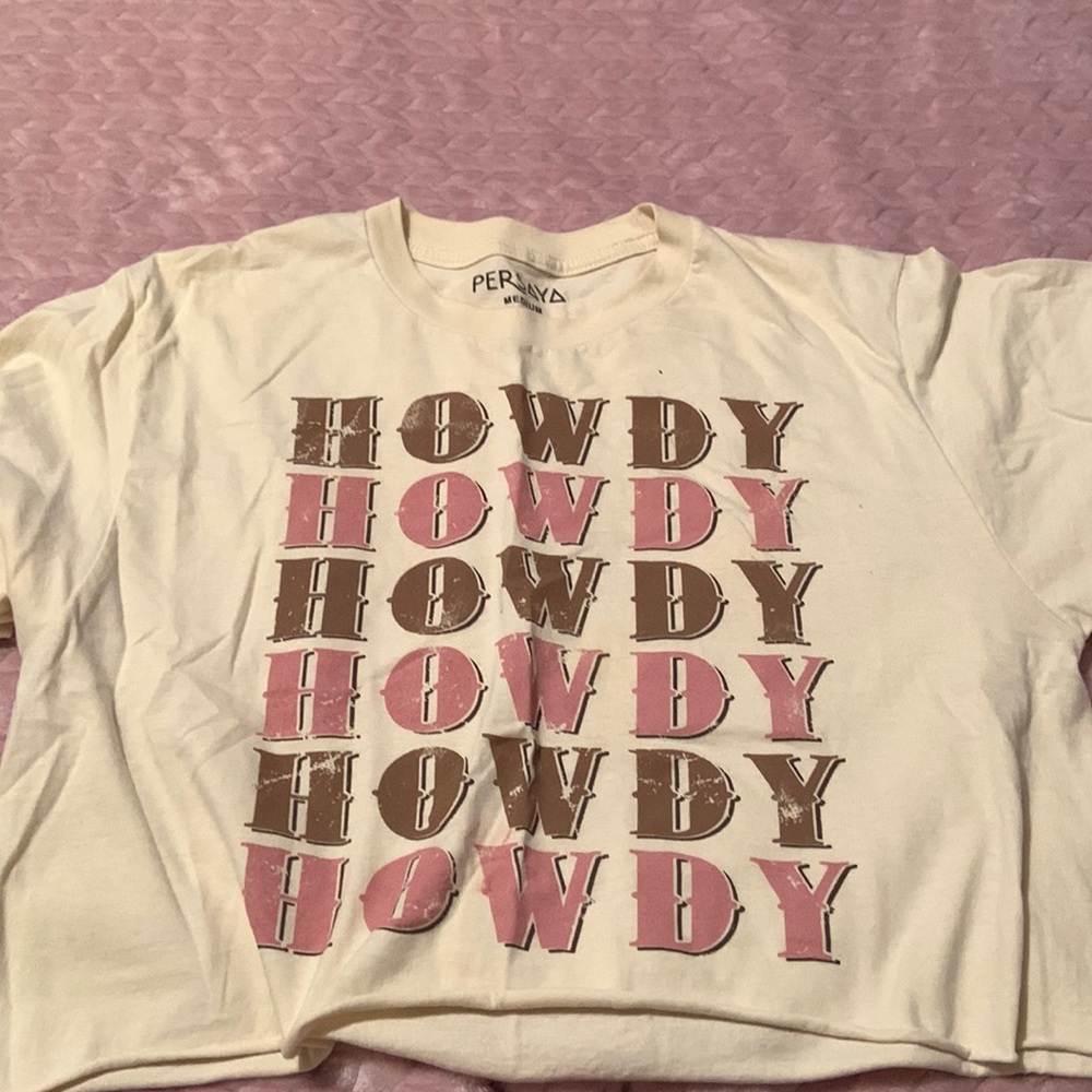 Howdy Crop Top Size Med